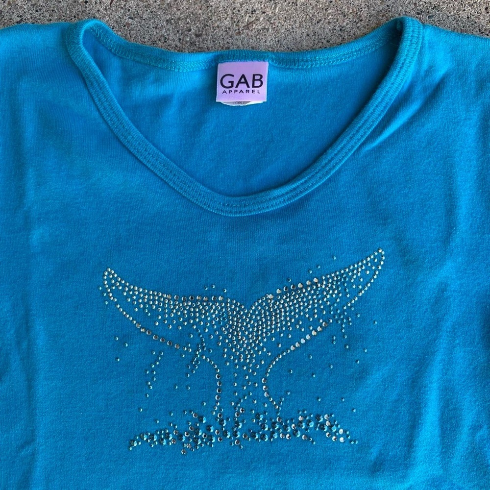 Y2K Rhinestone Baby Tee - Picture 2 of 8